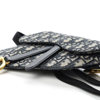 Christian Dior Oblique Saddle Belt Bag Blue 7 of 9