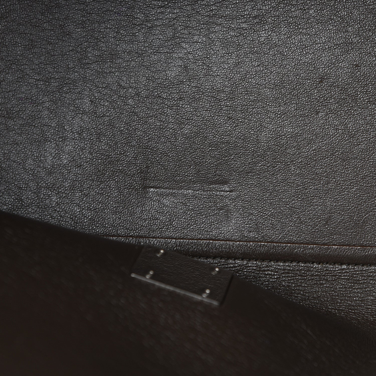 Celine Drummed Calfskin Suede Medium Trapeze Souris 8 of 22