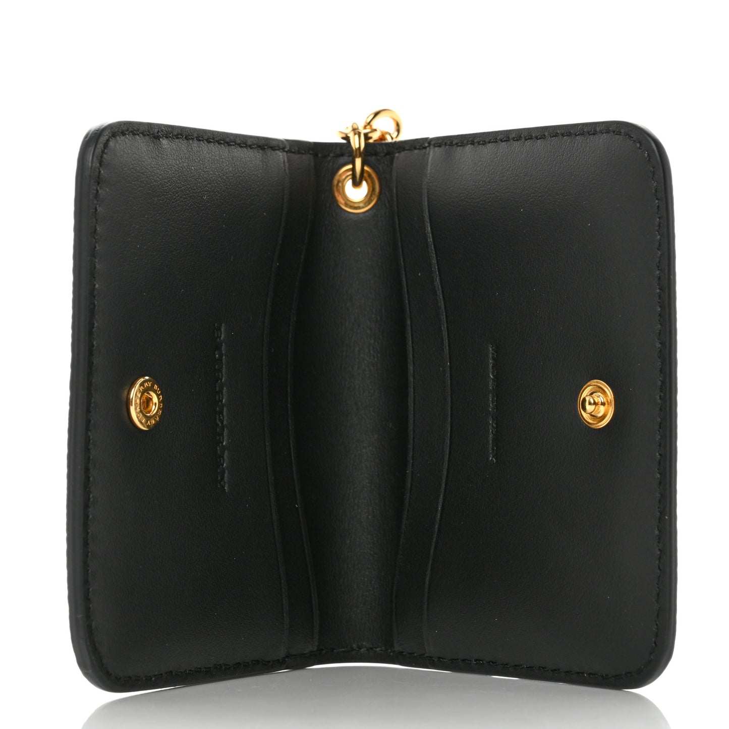 Soft Grain Calfskin Haymarket Check Camberwell Card Case Black