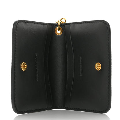 Burberry Soft Grain Calfskin Haymarket Check Camberwell Card Case Black 5 of 9