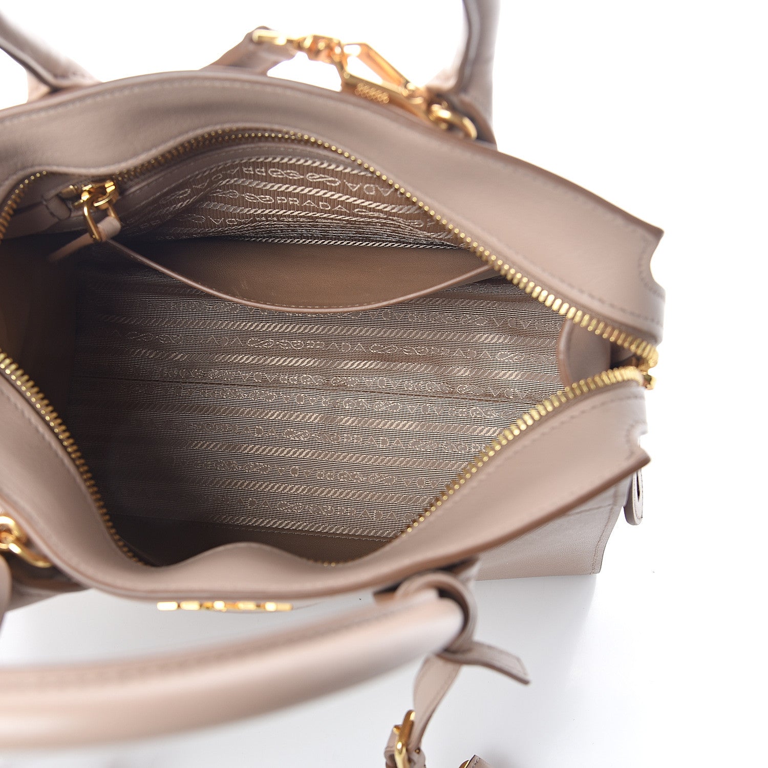 Prada Saffiano City Calf Small Esplanade Tote Cammeo 4 of 9
