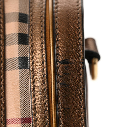 Burberry Haymarket Check Medium Alchester Bowling Bag Bronze 12 of 13