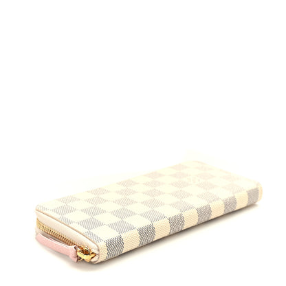 Louis Vuitton Damier Azur Clemence Wallet Rose Ballerine 4 of 7