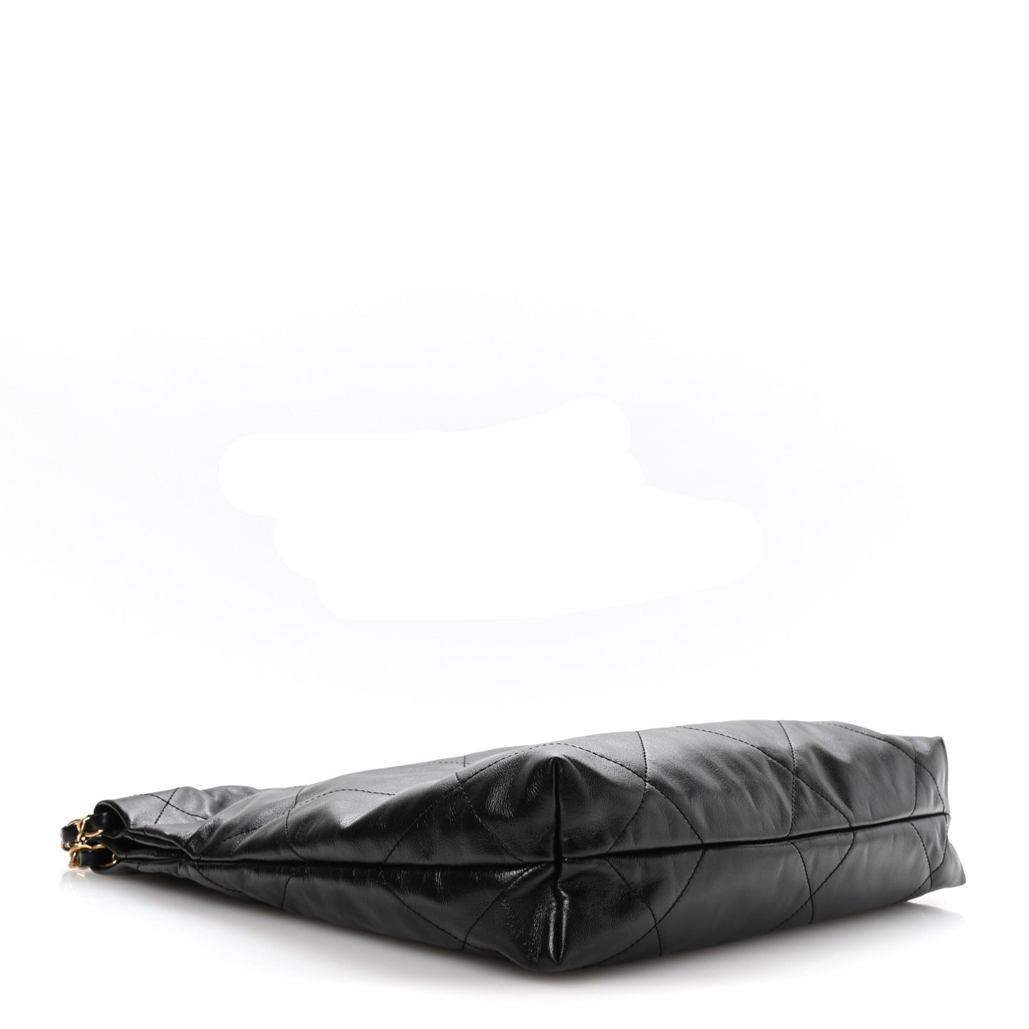 Shiny Calfskin Quilted Small Chanel 22 Black