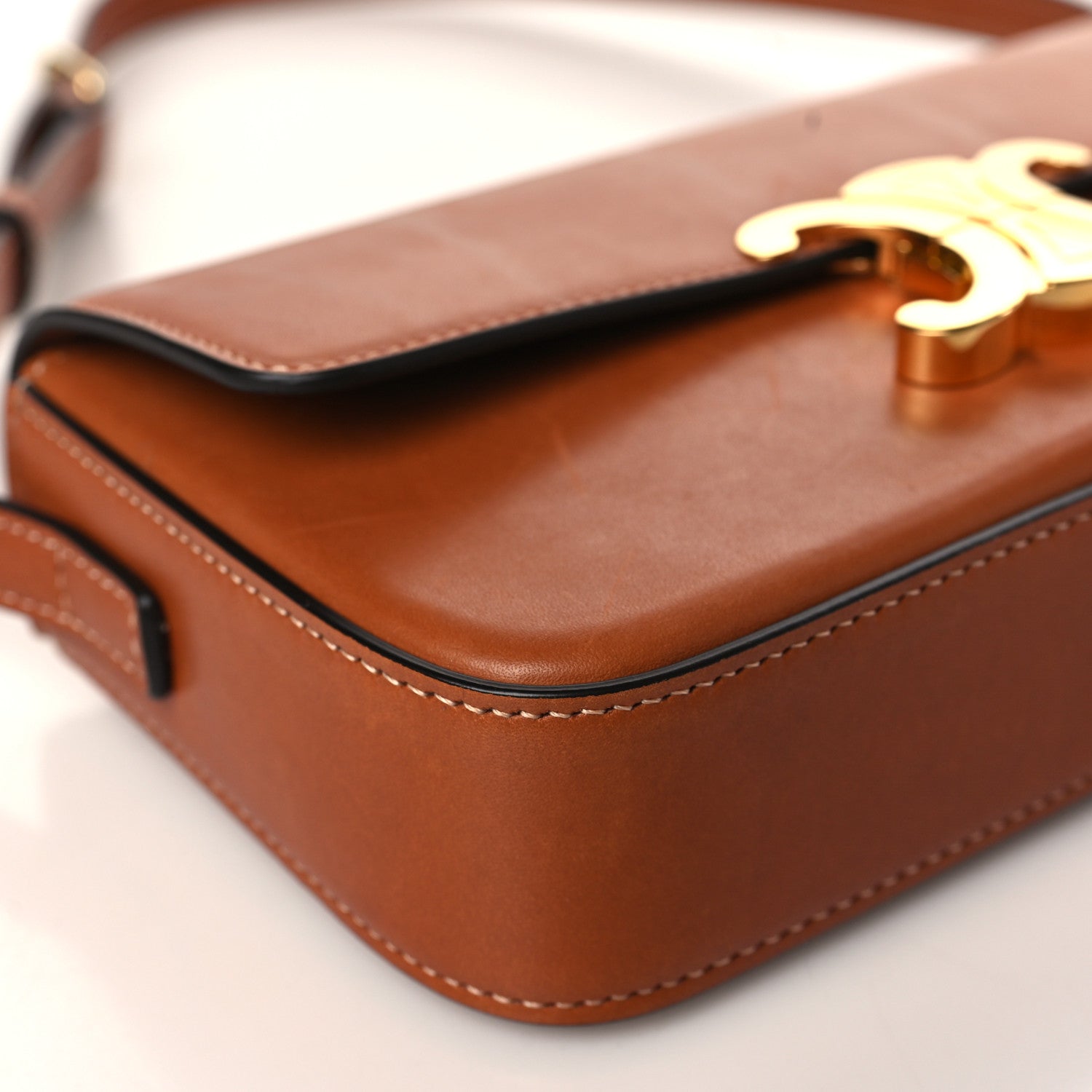 Celine Natural Calfskin Triomphe Shoulder Bag Tan 8 of 10