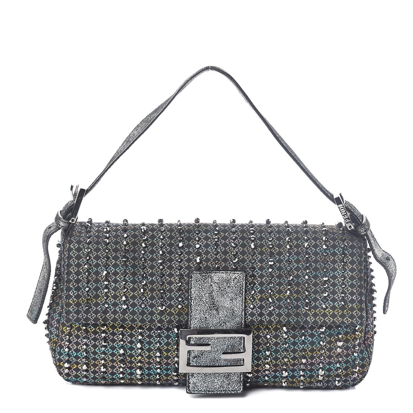 Beaded Baguette Black Cracle