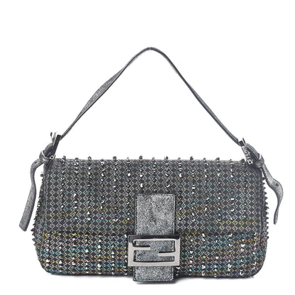Fendi Beaded Baguette Black Cracle 1 of 9