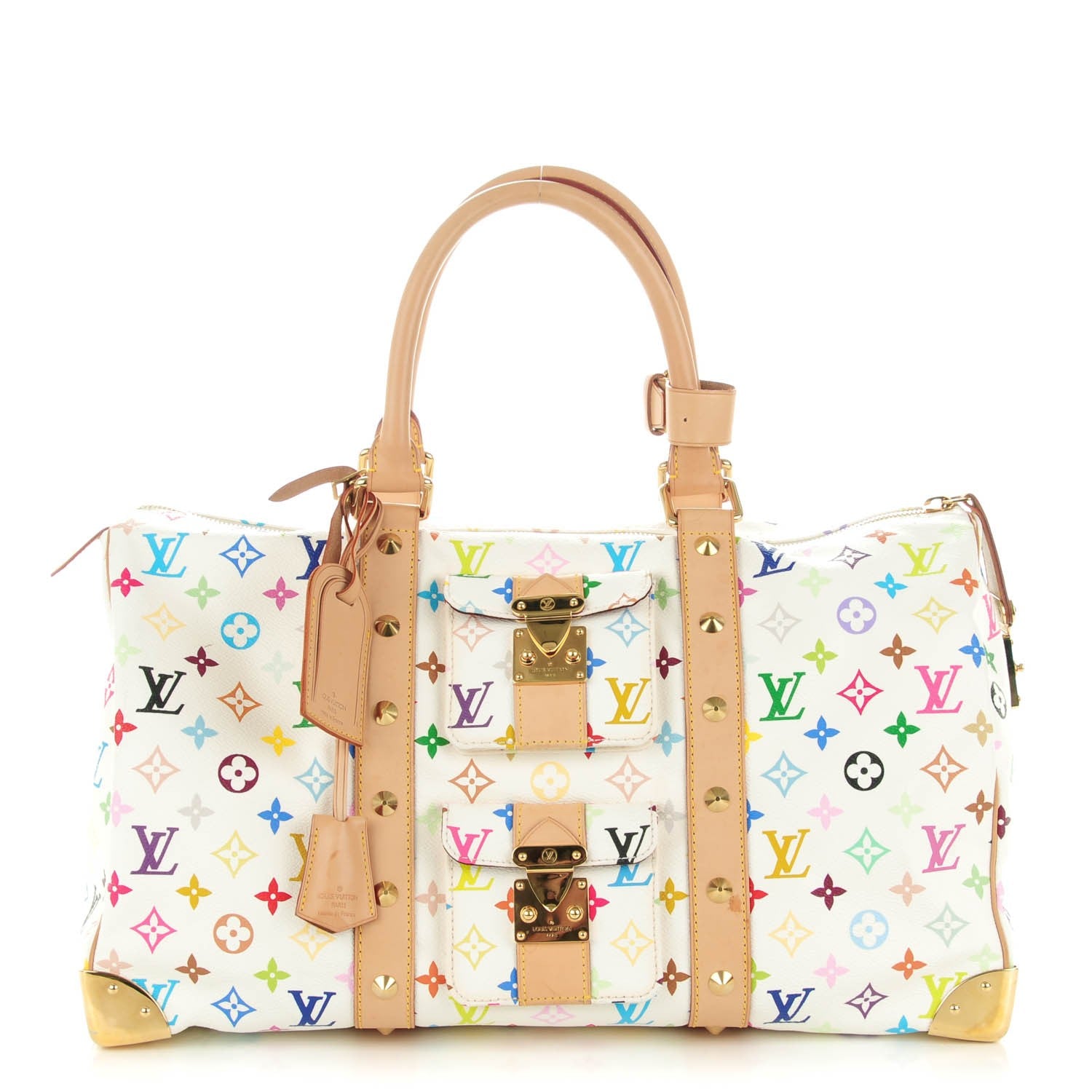 Louis Vuitton Monogram Multicolor Keepall 45 White 1 of 7