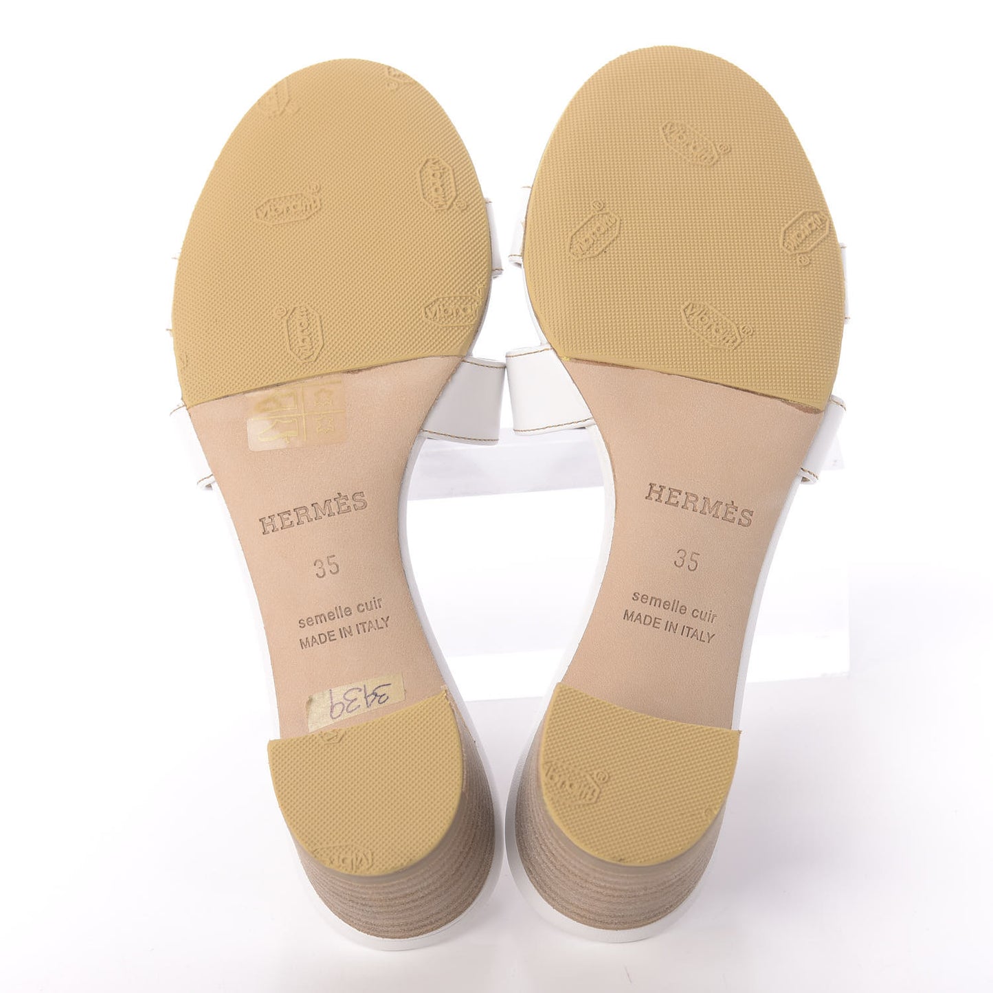Calfskin Oasis Sandals 35 White