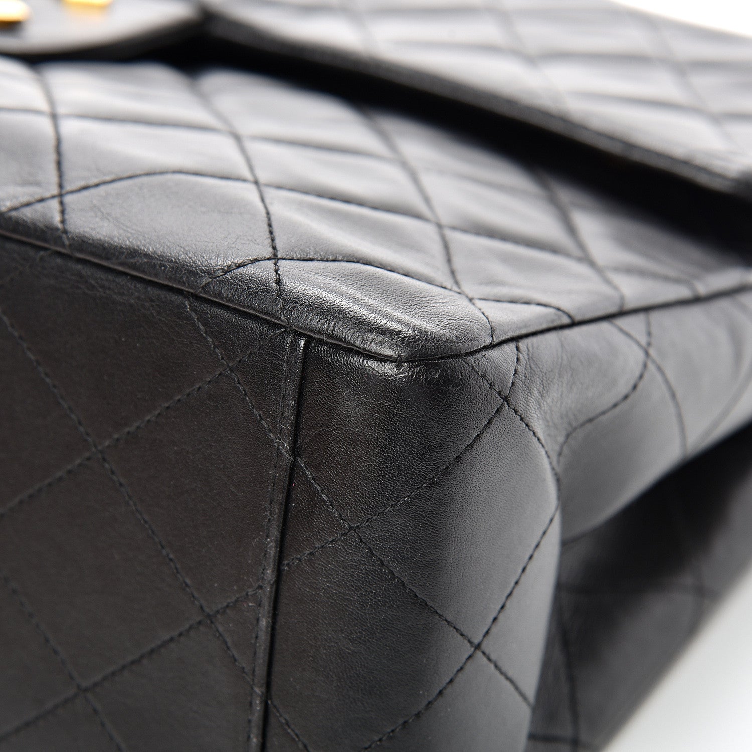 Chanel Lambskin Quilted XL Jumbo Single Flap Black 9 of 19