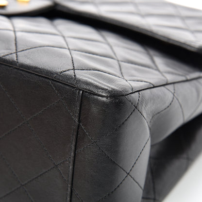 Chanel Lambskin Quilted XL Jumbo Single Flap Black 9 of 19