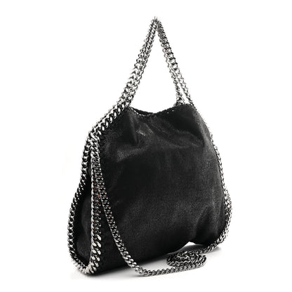 Stella McCartney Shaggy Deer Mini Falabella Fold Over Tote Black 3 of 9