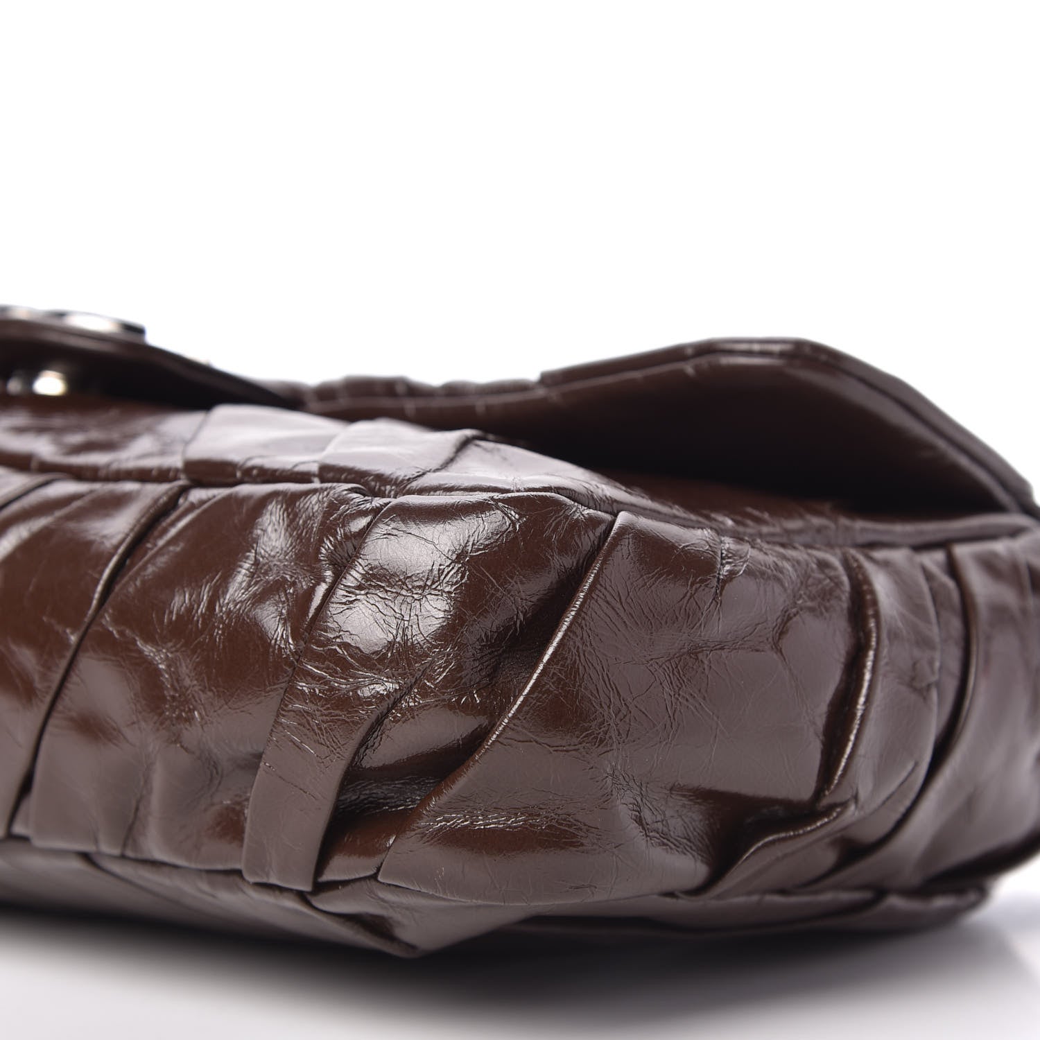 Chanel Glazed Calfskin Twisted Medium Flap Brown 7 of 11