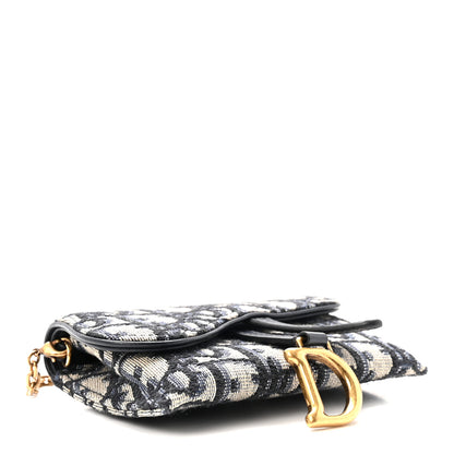 Christian Dior Oblique Nano Saddle Chain Pouch Blue 4 of 10