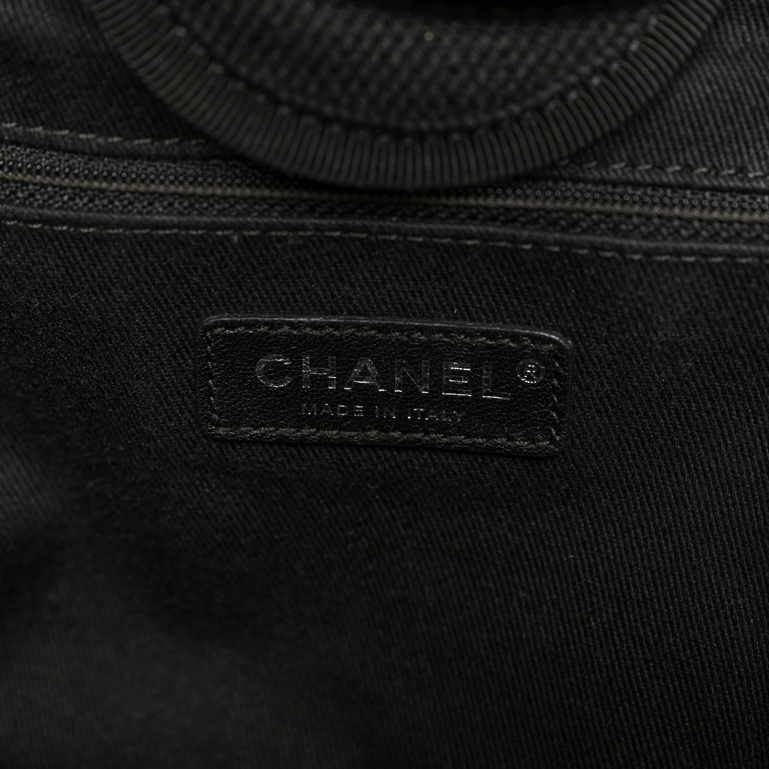 Chanel Canvas Pearl Medium Deauville Tote Black 6 of 13