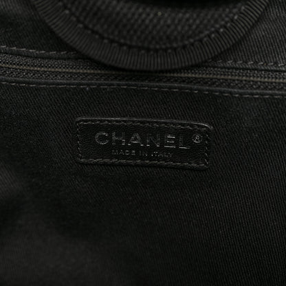 Chanel Canvas Pearl Medium Deauville Tote Black 6 of 13
