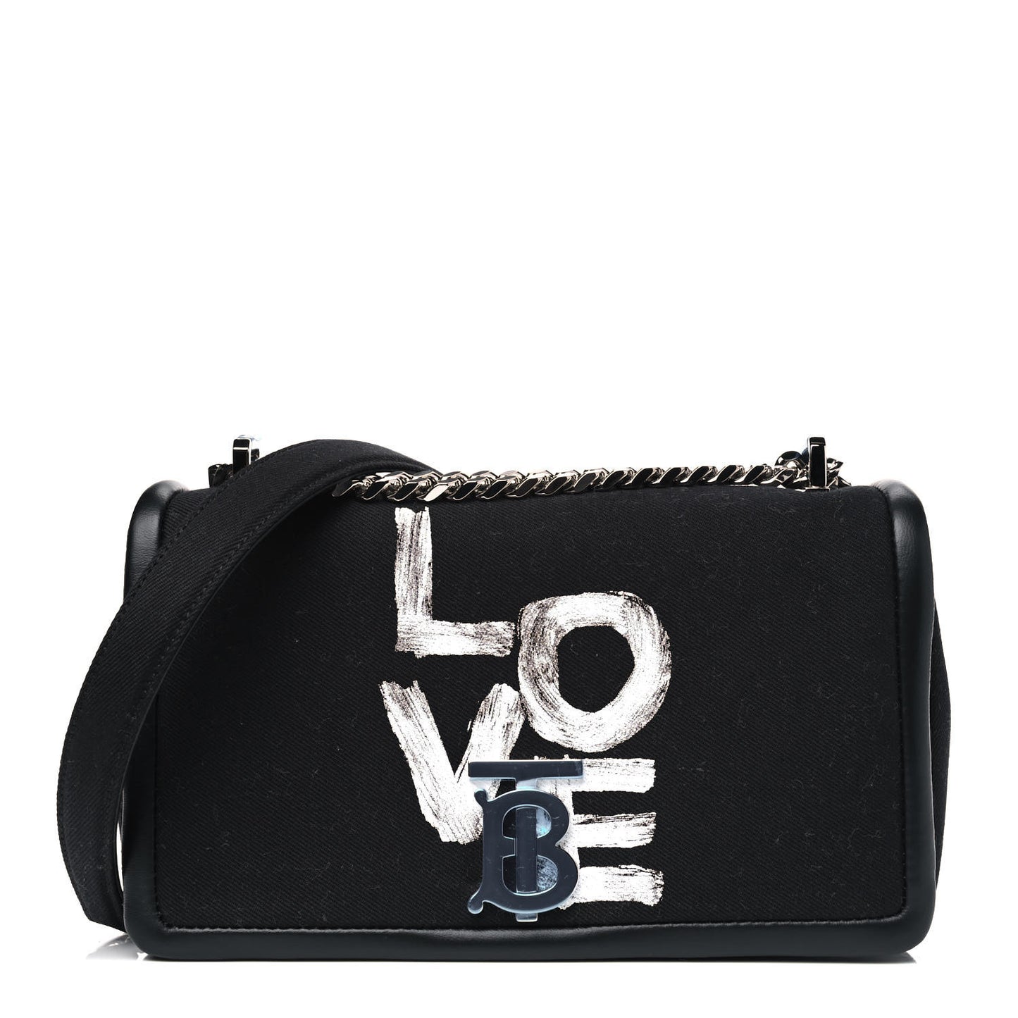 Canvas Printed Small Love Lola Bag Black