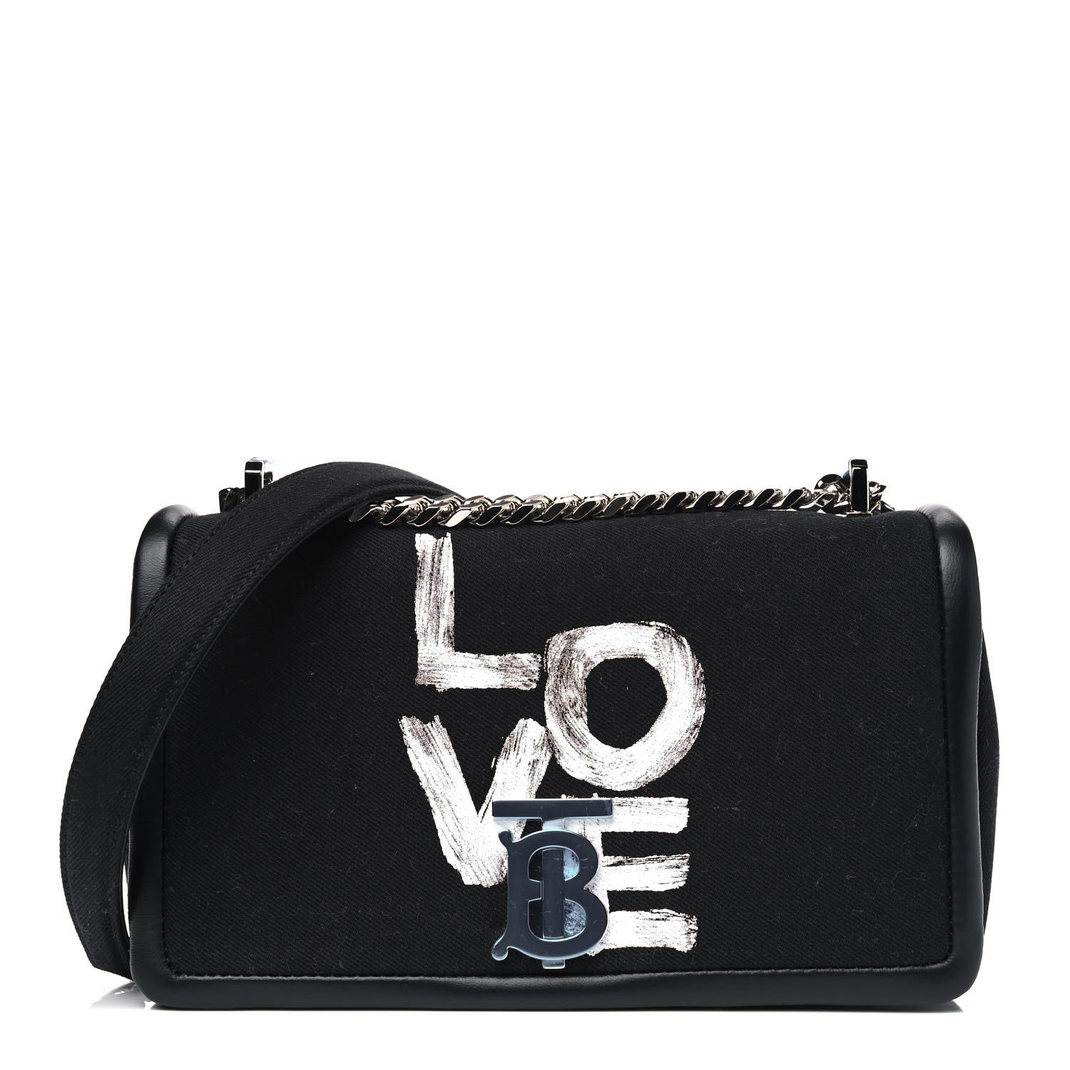 Burberry Canvas Printed Small Love Lola Bag Black 1 of 5