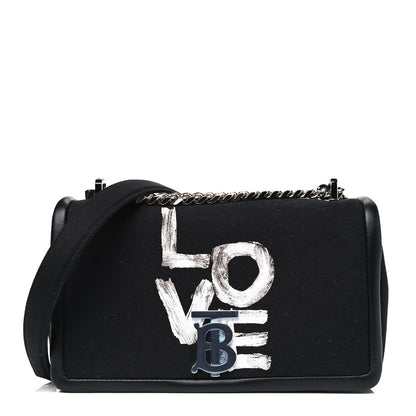 Burberry Canvas Printed Small Love Lola Bag Black 1 of 5