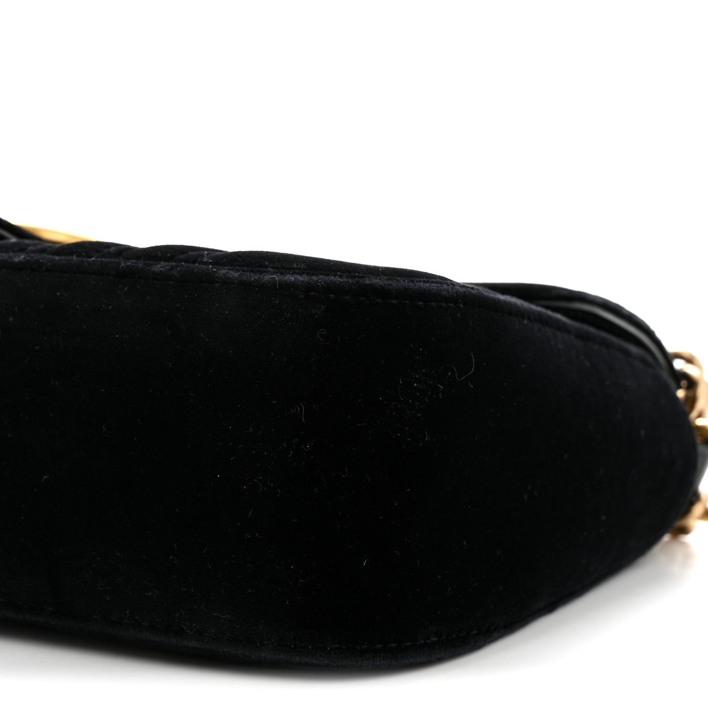 Velvet Matelasse Mini GG Marmont Shoulder Bag Black