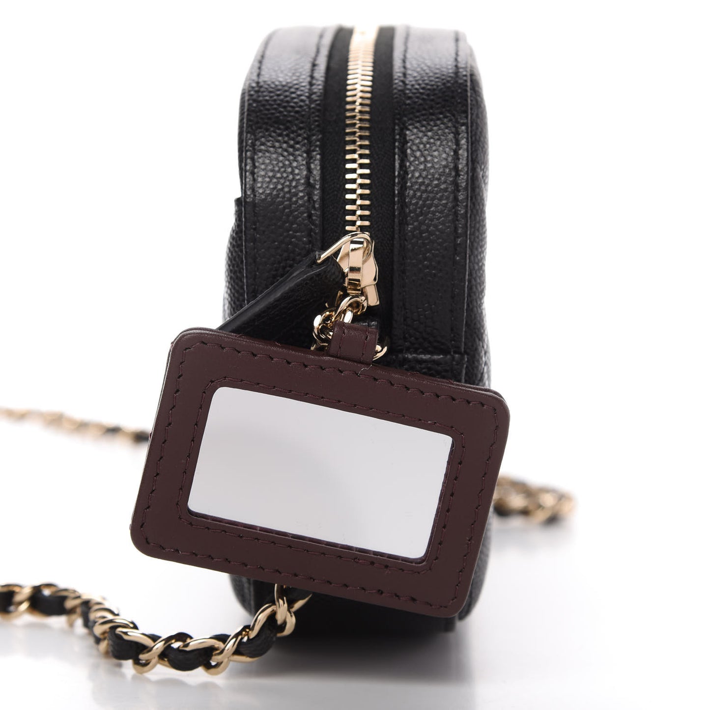 Caviar Quilted Vanity With Chain Black