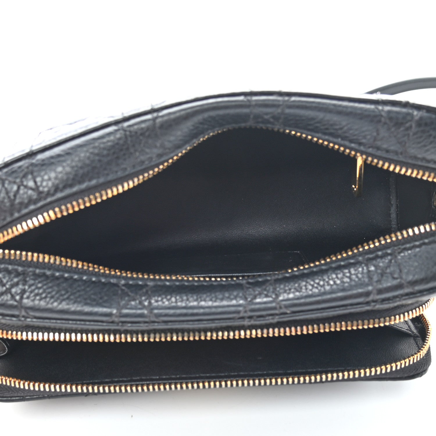 Christian Dior Supple Calfskin Caro Double Pouch Black 5 of 9
