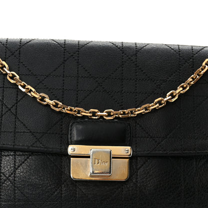 Christian Dior Grained Calfskin Cannage Diorling Wallet On Chain Black 8 of 10
