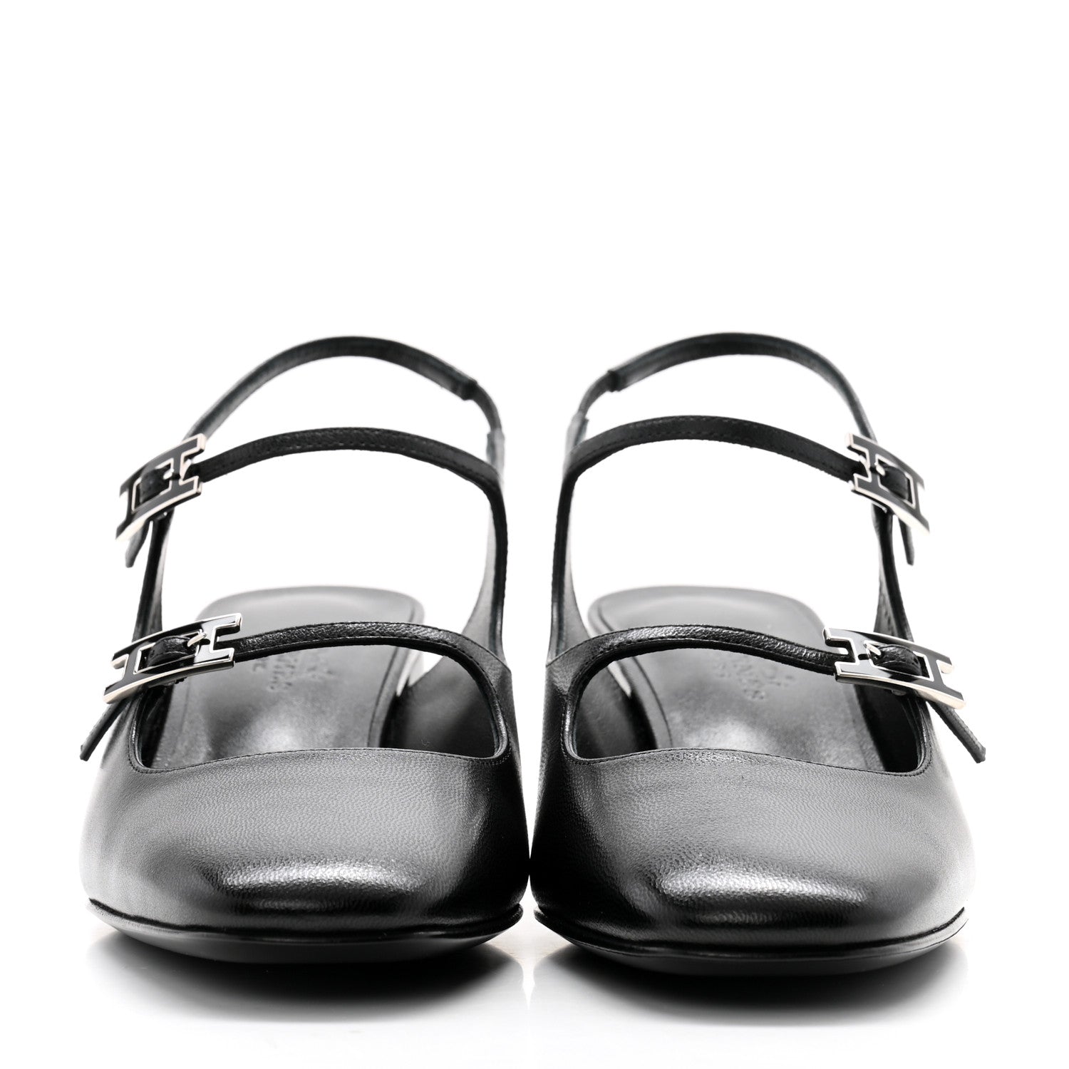 Hermes Goatskin Jackie 50 Pumps 36 Black 2 of 9