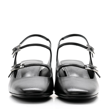 Hermes Goatskin Jackie 50 Pumps 36 Black 2 of 9