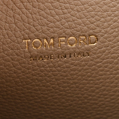 Tom Ford Grained Calfskin Small Padlock Top Handle Beige 6 of 12