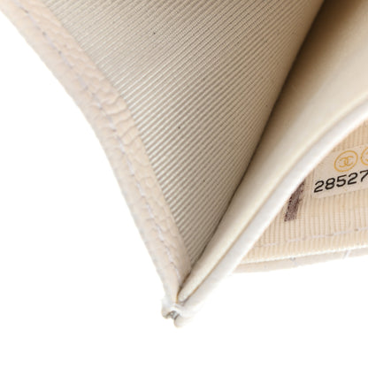 Chanel Caviar Quilted Flap Card Holder Wallet White 8 of 9