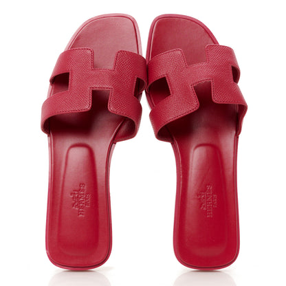 Hermes Epsom Oran Sandals 38 Rose Magenta 2 of 9