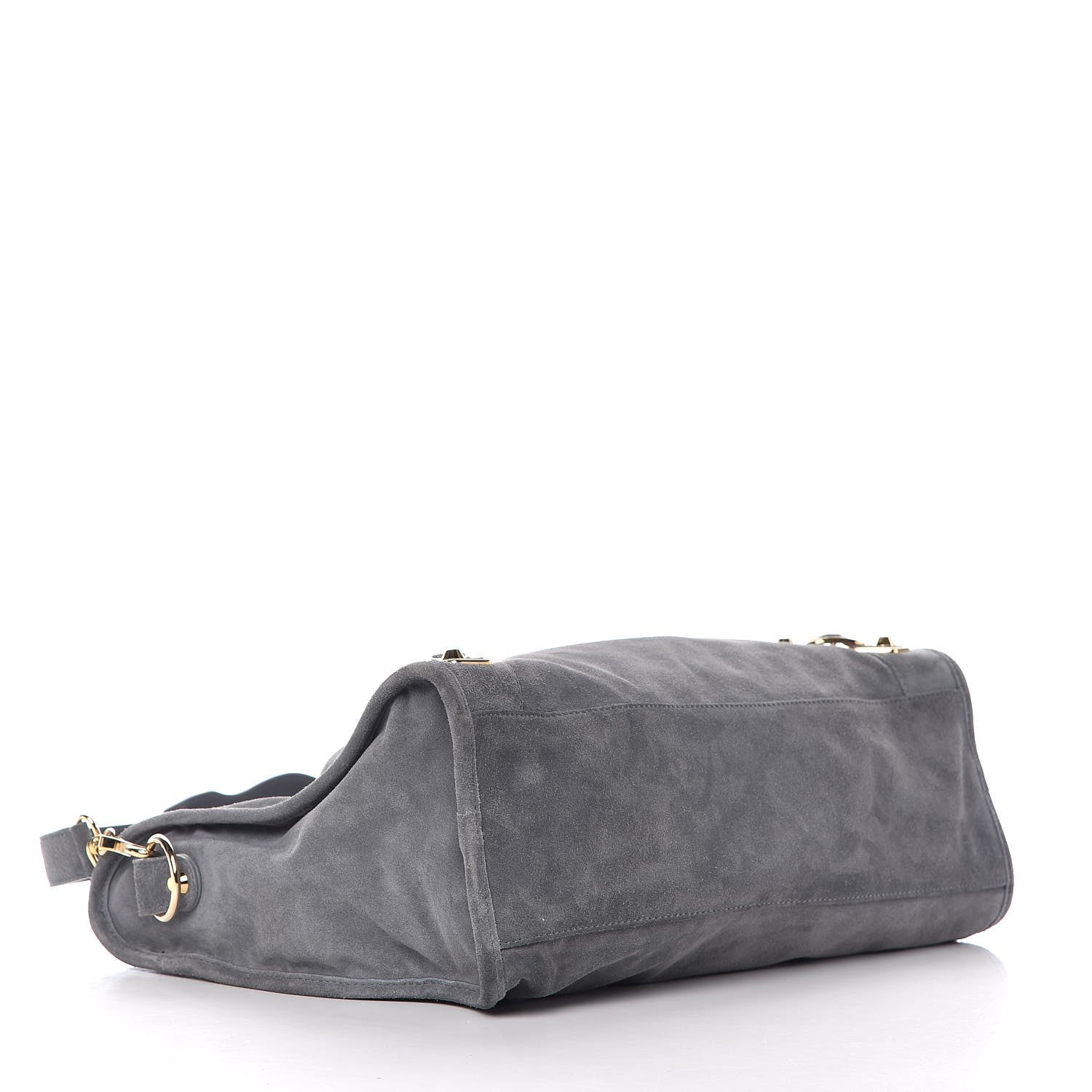Balenciaga Baby Daim Suede Gold Metallic Edge Hardware City Gris Plomb 5 of 8