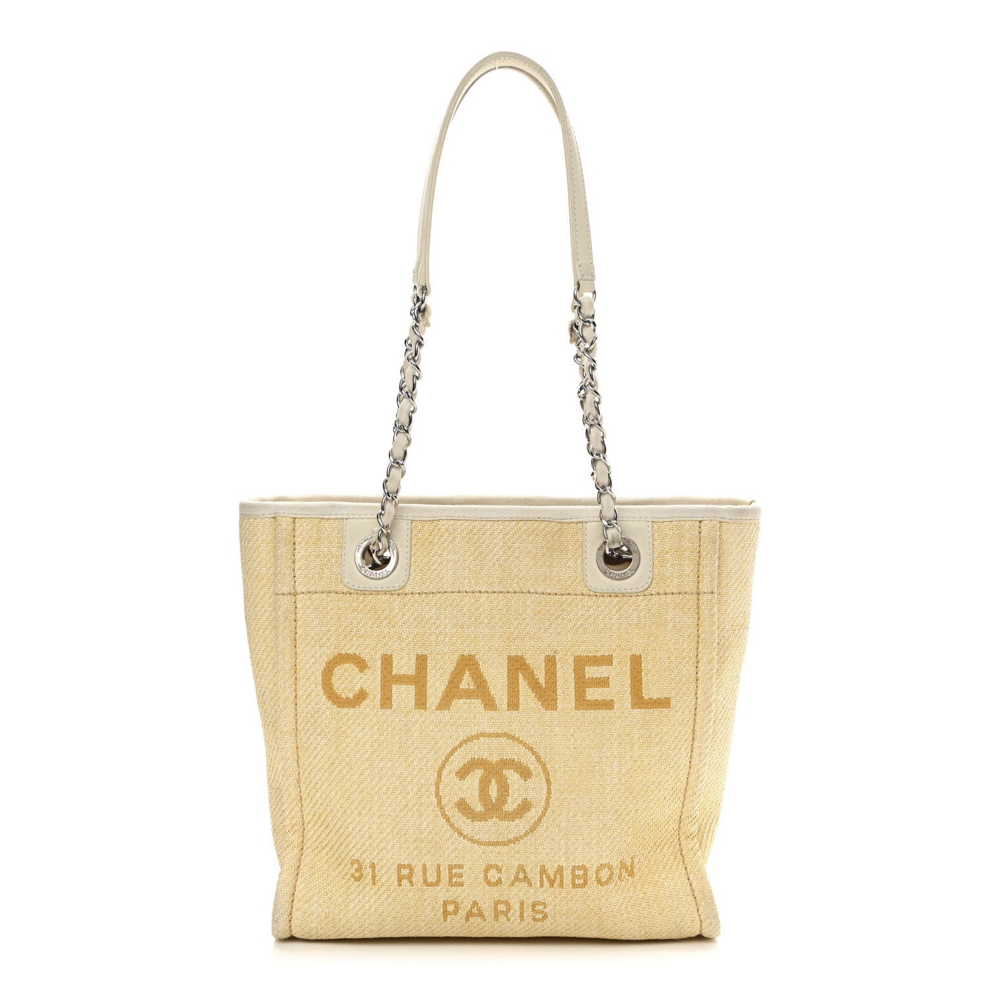 Canvas Mini Deauville Tote Light Yellow