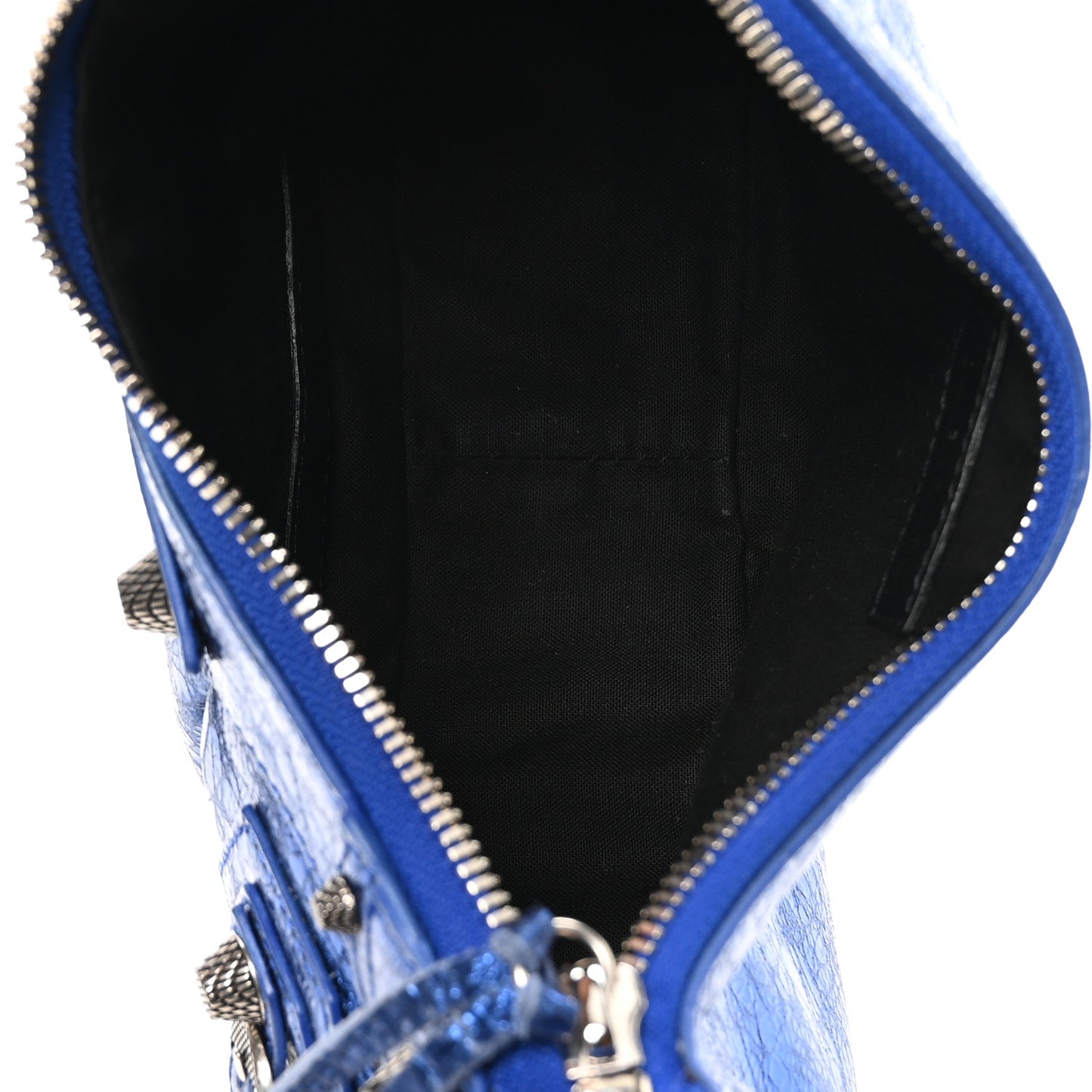 Metallic Arena Agneau Le Cagole Shoulder Bag XS Blue