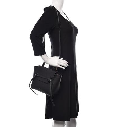 Celine Grained Calfskin Nano Belt Bag Black 2 of 11