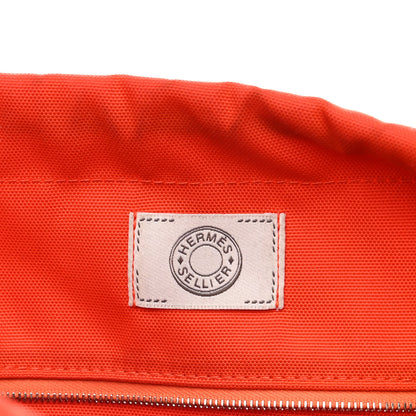 Hermes Canvas The Grooming Bag Bleu Navy Feu 9 of 15