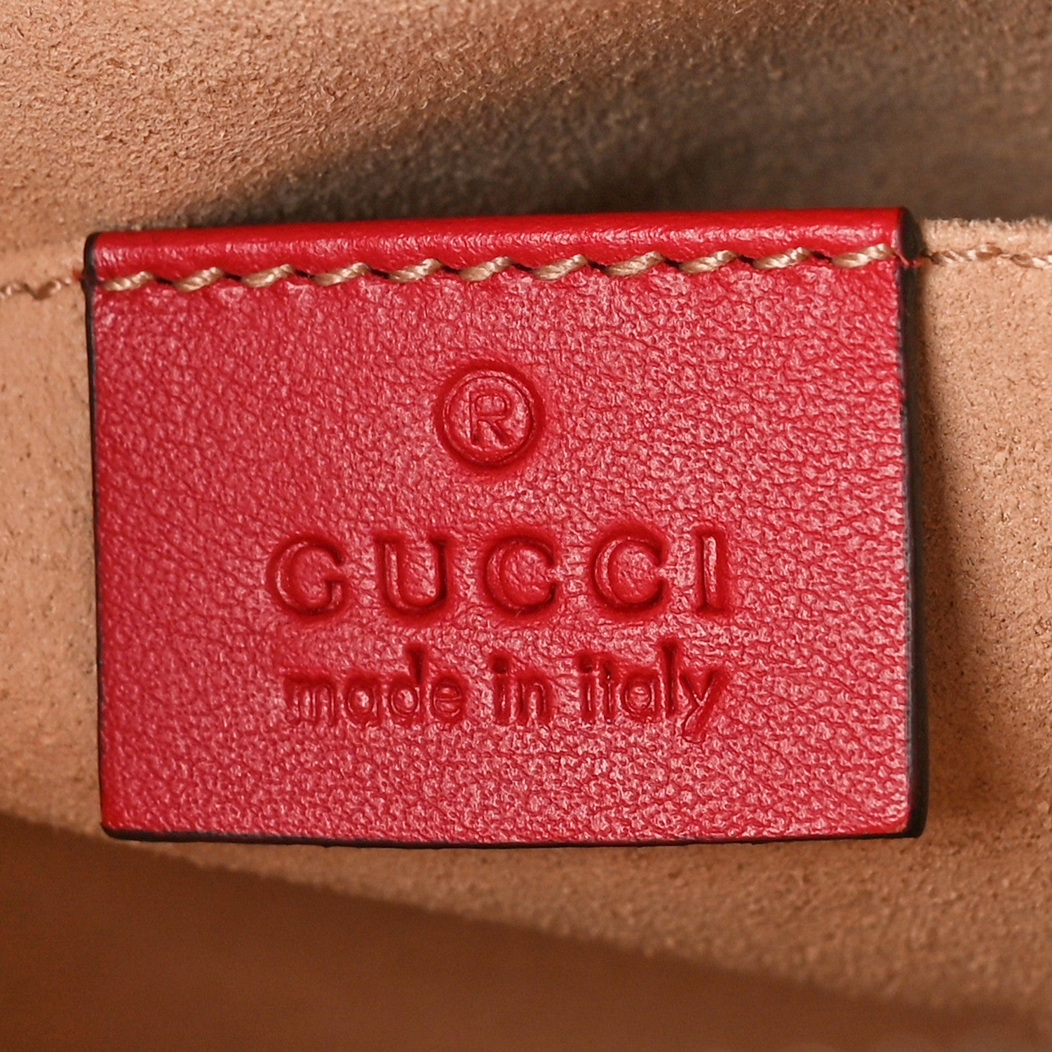 Gucci Calfskin Matelasse Small GG Marmont Chain Shoulder Bag Hibiscus Red 6 of 9