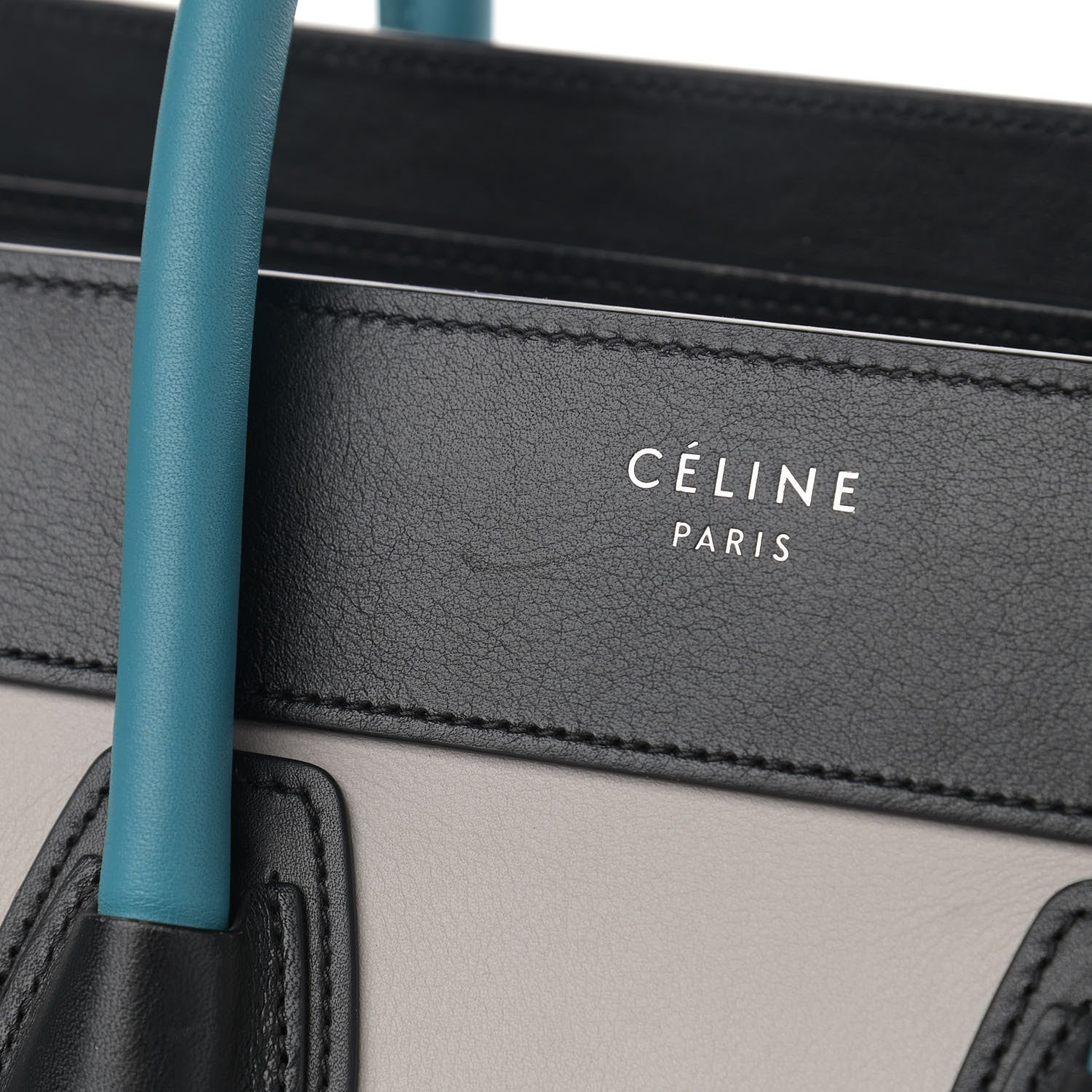 Celine Smooth Calfskin Micro Tri-Color Luggage Turquoise 12 of 12