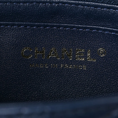 Chanel Lambskin Quilted Mini Metal Top Handle Rectangular Flap Blue 6 of 10
