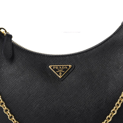 Prada Saffiano Lux Re-Edition 2005 Shoulder Bag Black 11 of 11