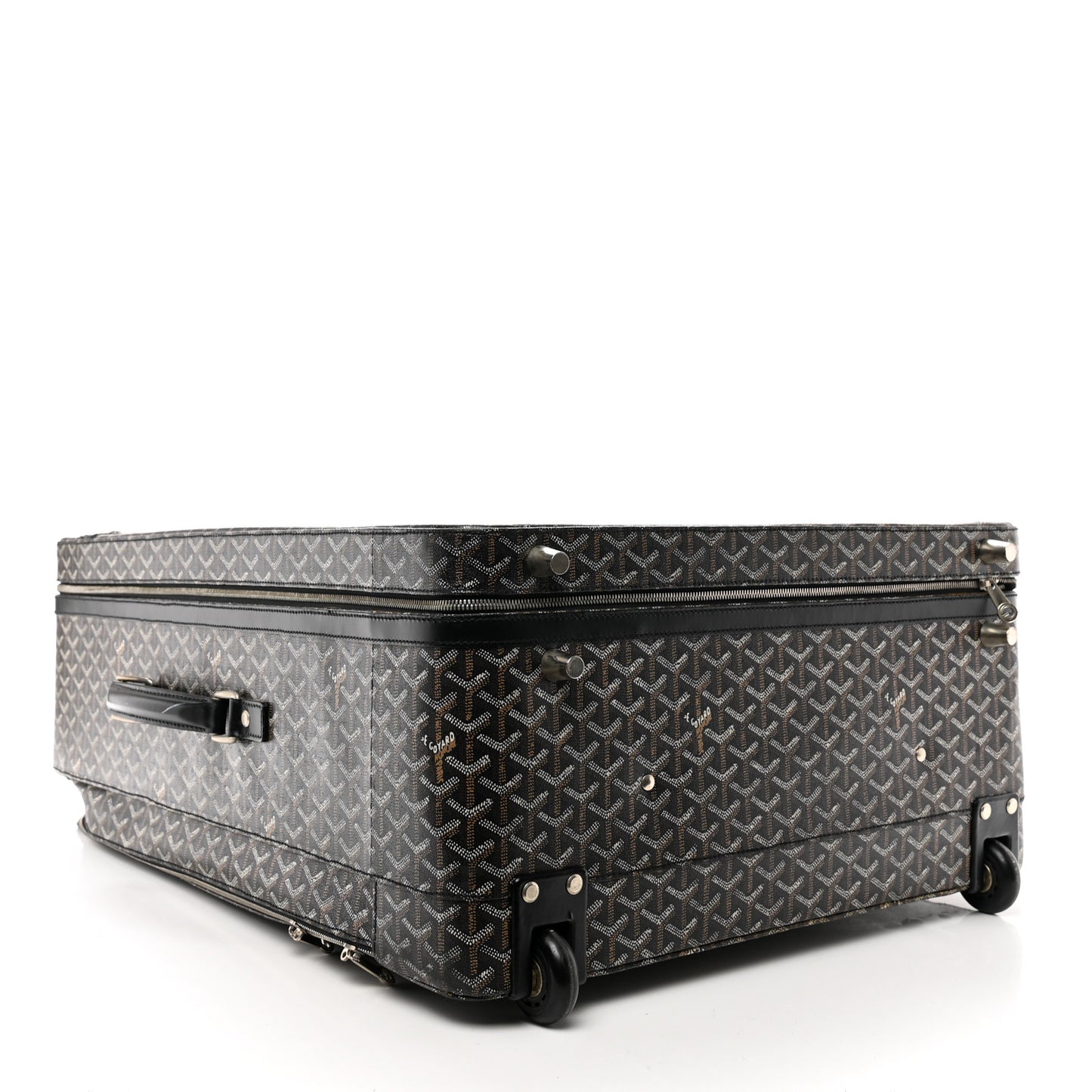 Goyardine Trolley Rolling Suitcase MM Black