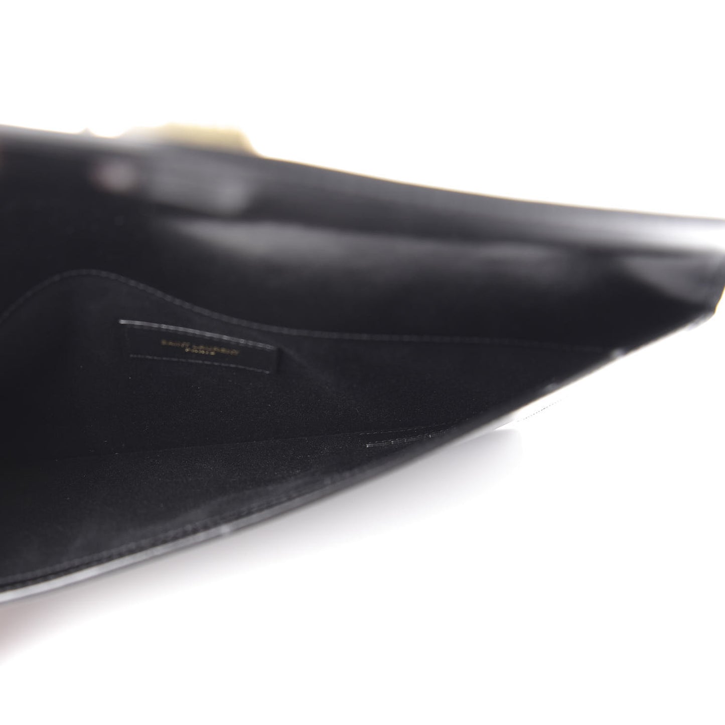 Smooth Shiny Calfskin Monogram Uptown Pouch Black