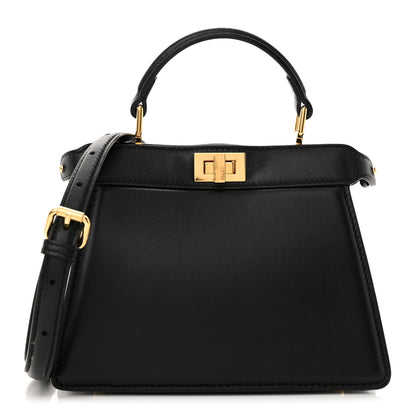 Fendi Shiny Nappa Petite Peekaboo I SEE U Satchel Black 1 of 16