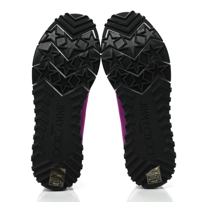 Jimmy Choo Knit Crystal Verona Sneaker 37.5 Hot Pink Fuchsia 5 of 8