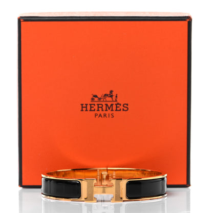 Hermes Enamel Narrow Clic Clac H Bracelet GM Black 5 of 5