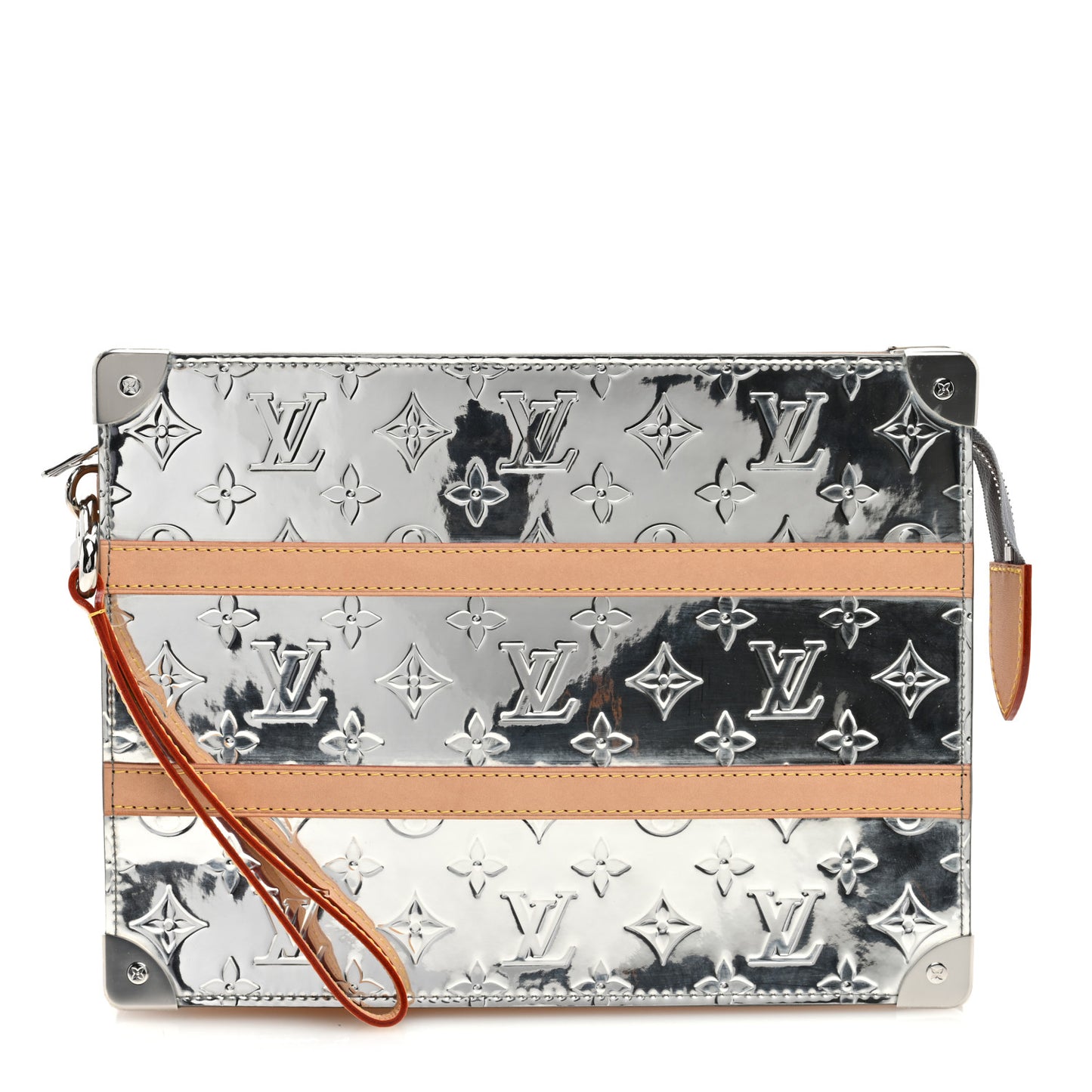 Monogram Miroir Trunk Pochette Silver