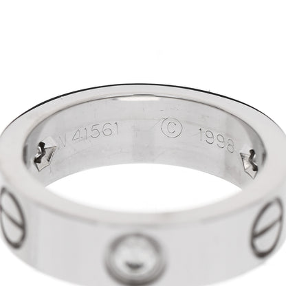 Cartier 18K White Gold 3 Diamond 5.5mm LOVE Ring 49 5 5 of 7