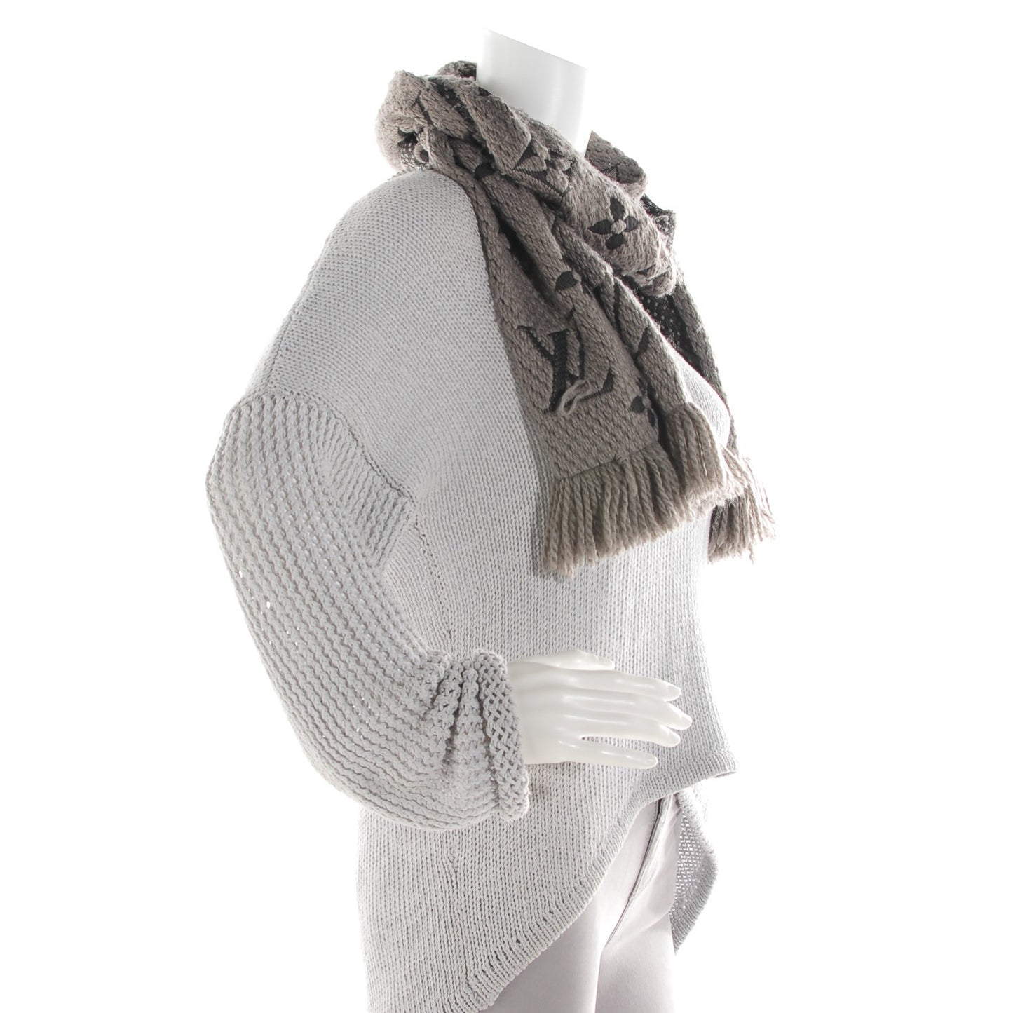 Wool Silk Logomania Scarf Verone