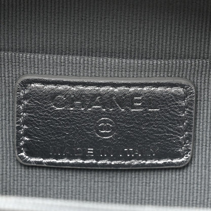 Chanel Gradient Metallic Lambskin Quilted Like A Wallet Clutch With Chain Silver Purple 7 of 11